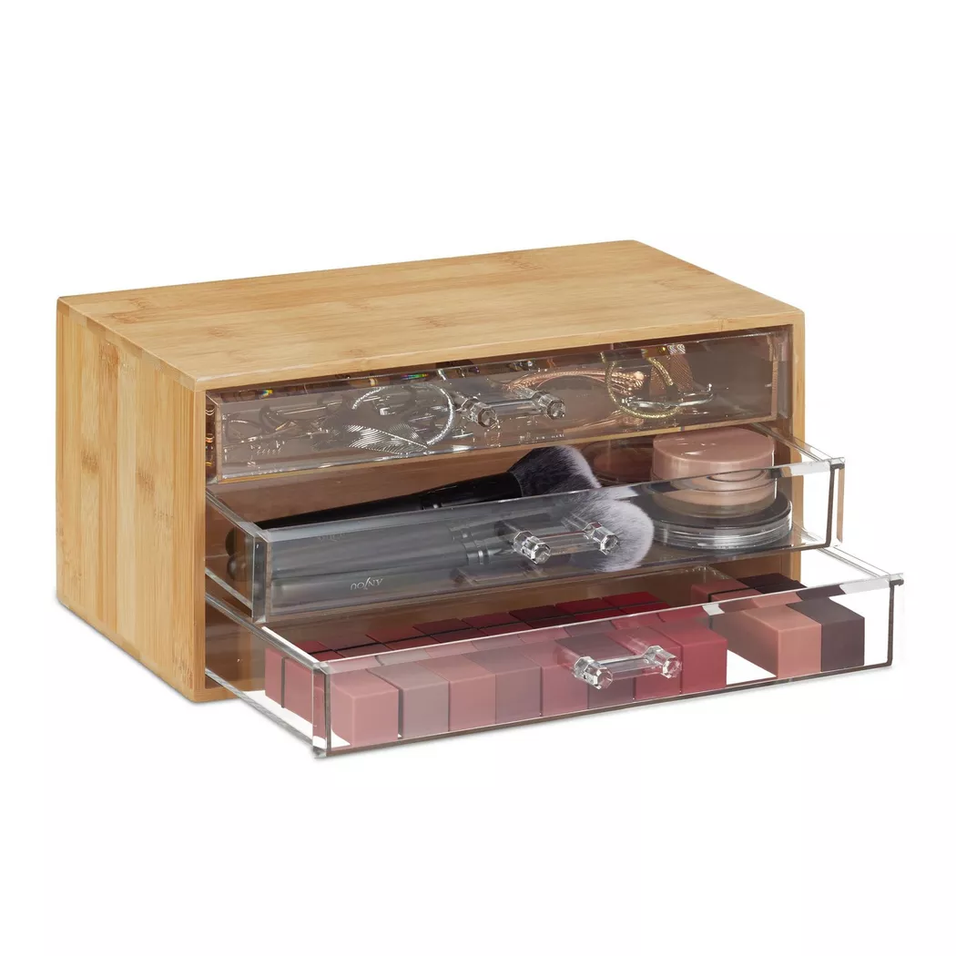 Northix - Bambus-Make-up-Organizer, One Size
