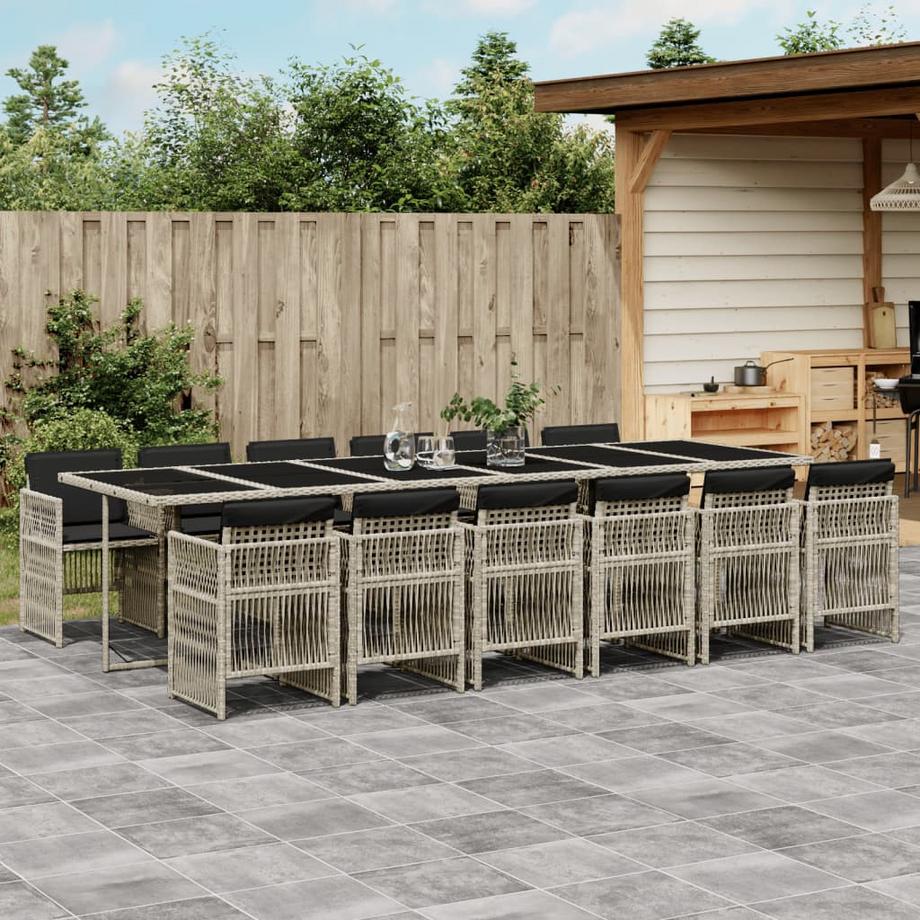 VidaXL Ensemble de salle à manger de jardin rotin synthétique  