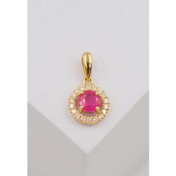 Pendentif ange bicolore or rouge blanc 750 diamant 0.0075ct 13x15mm