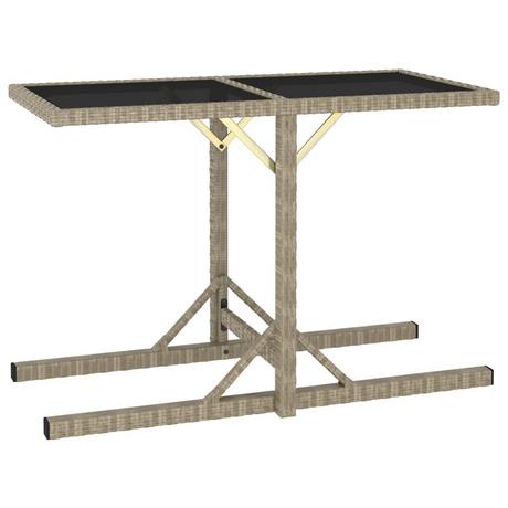 VidaXL Table d'extérieur rotin synthétique  