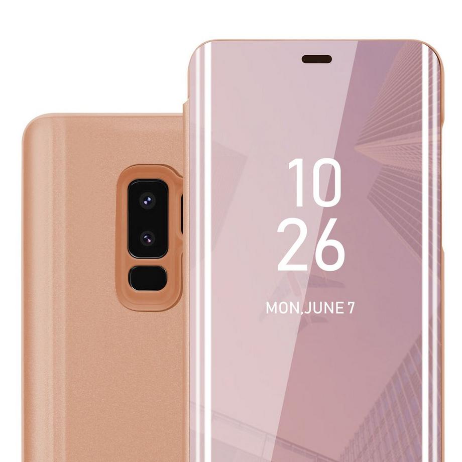 Hülle für Samsung Galaxy S9 PLUS Spiegel Standfunktion 360 Grad Schutz