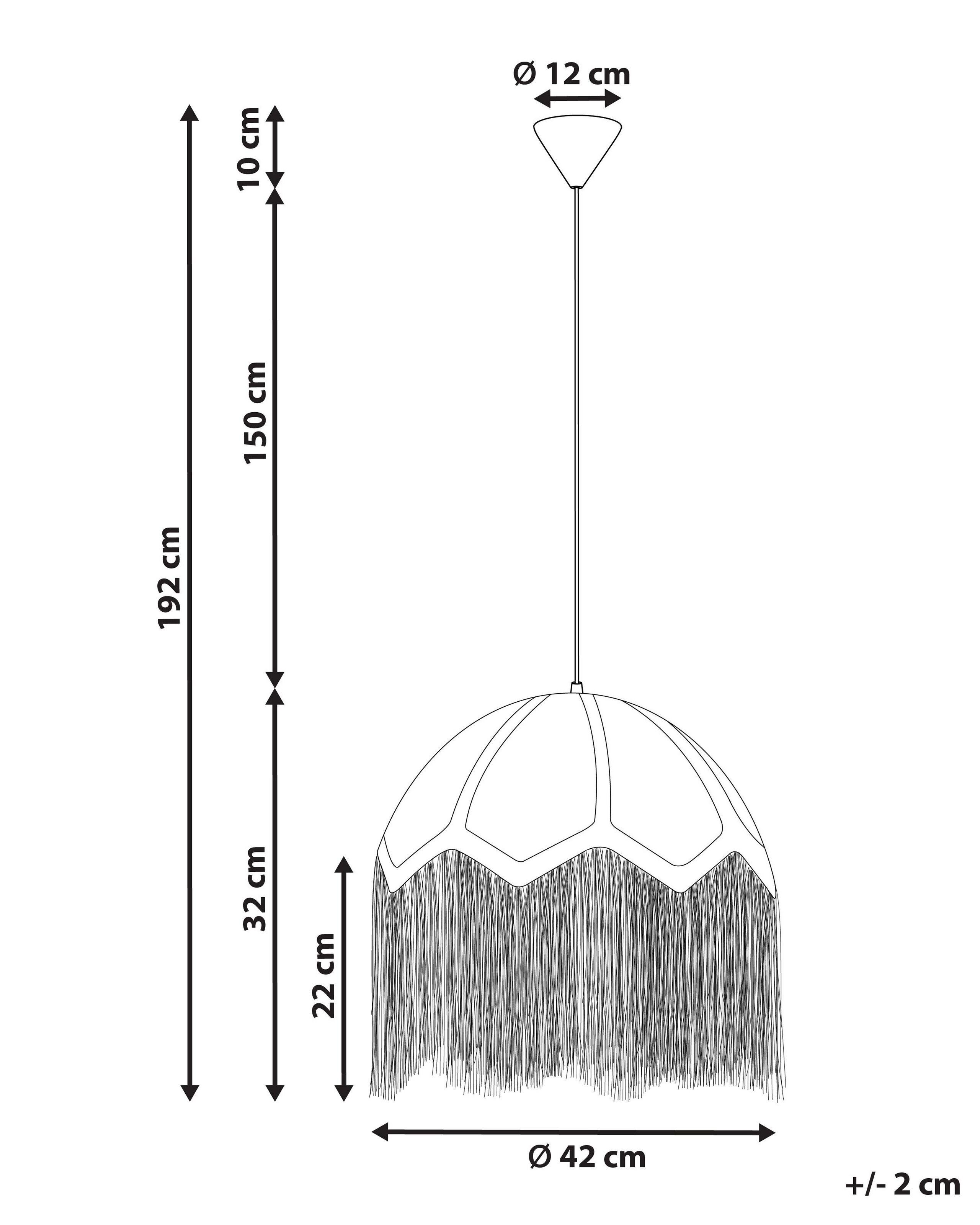 Beliani Lampe suspension en Papier Rétro MILAGRO  