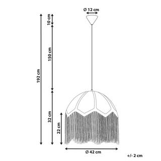 Beliani Lampe suspension en Papier Rétro MILAGRO  