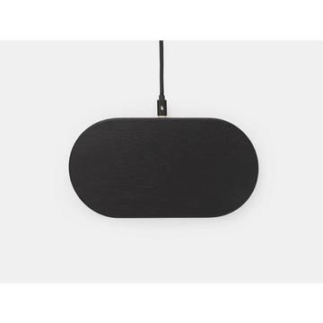 Oakywood Dual Slim Charging Pad Chargeur de téléphone portable double sans fil - Noir / US/CA (adaptateur type A)