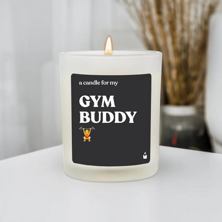 CandleHand Bougie Parfumée Woody a candle for my gym buddy  