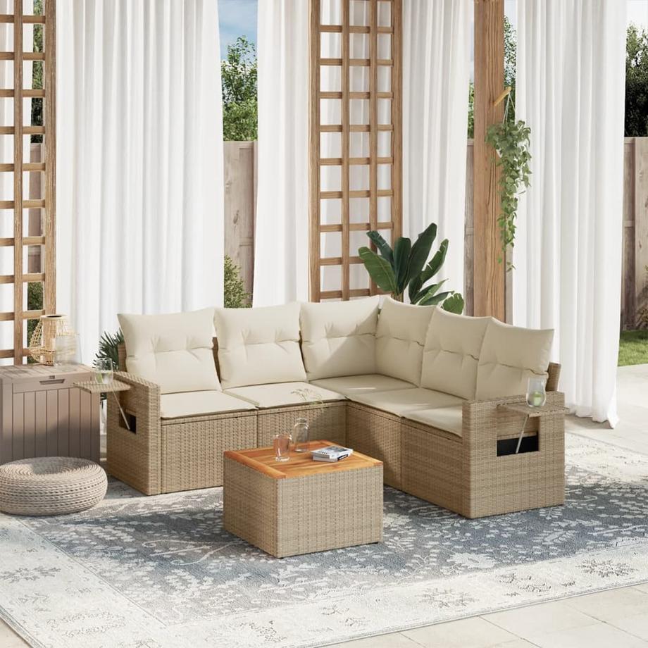 VidaXL Ensemble de canapés de jardin rotin synthétique  