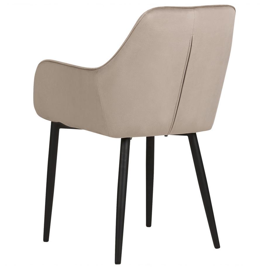 Beliani Lot de 2 chaises de salle à manger en Velours  WELLSTON  