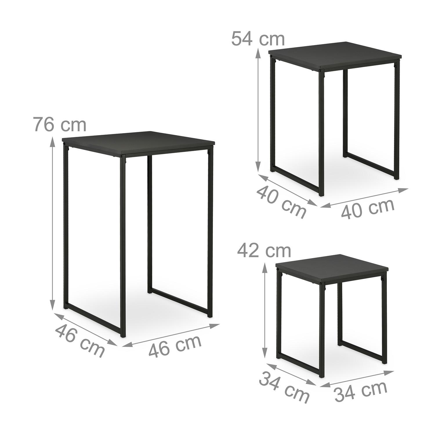 Northix Beistelltisch 3er Set  
