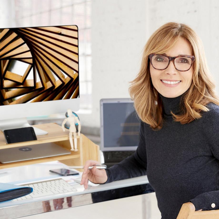 B2X Support d'écran en bambou  