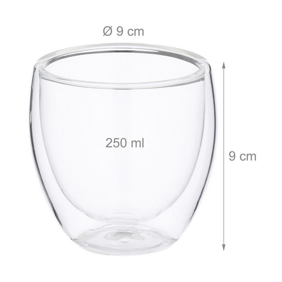 Northix Tazze da cappuccino a doppia parete  