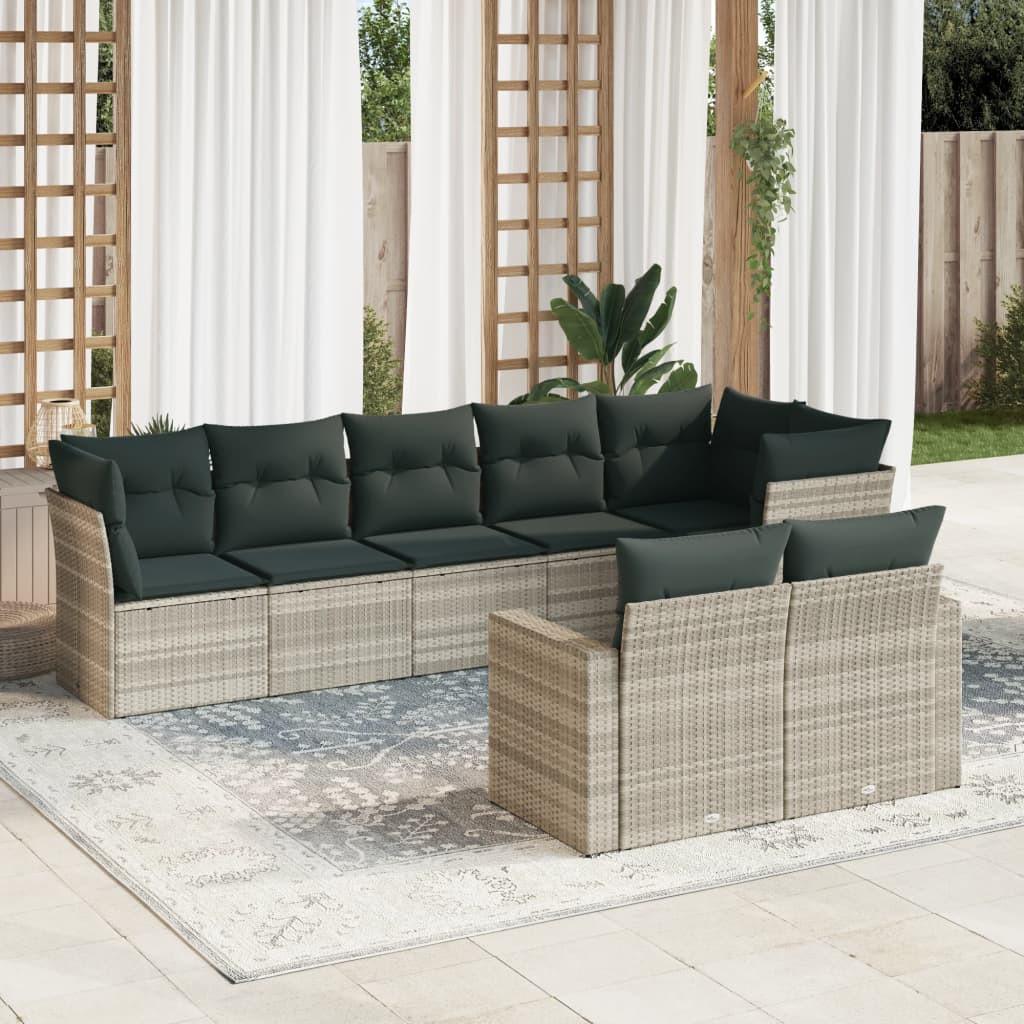 VidaXL set divano da giardino Polirattan  