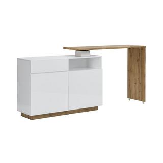 Vente-unique Barmöbel drehbar ELDIR 2 Türen Fach MDF lackiert Eiche  