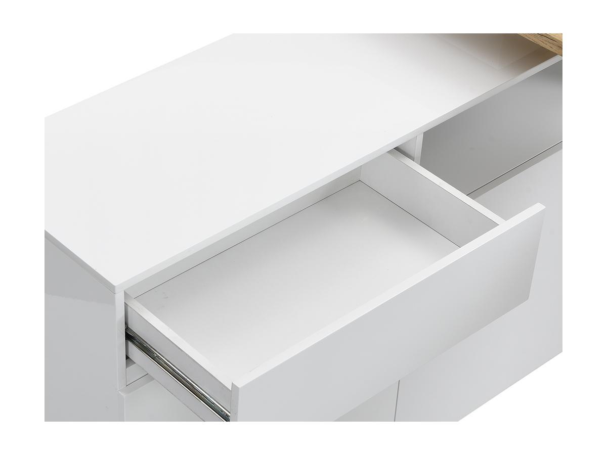 Vente-unique Barmöbel drehbar ELDIR 2 Türen Fach MDF lackiert Eiche  