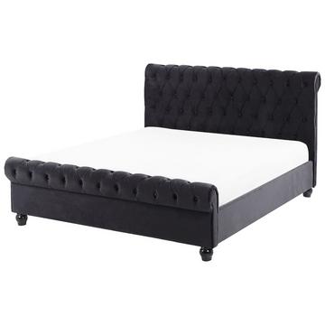 Letto con rete a doghe en Velluto Glamour AVALLON