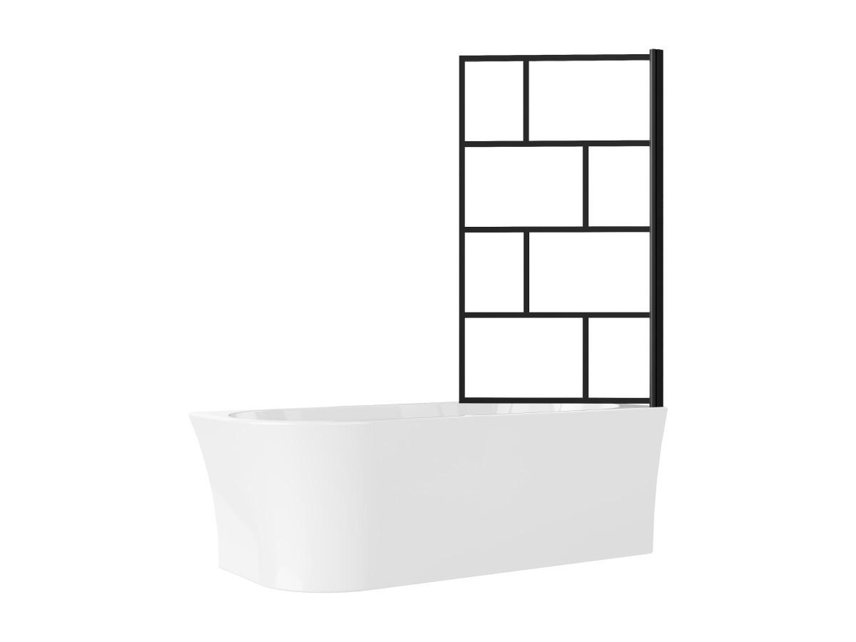 SHOWER DESIGN Baignoire douche blanche avec pare baignoire pivotant - 201 L - Angle droit - PONTICOLA  