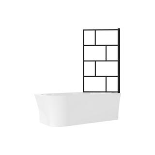 SHOWER DESIGN Baignoire douche blanche avec pare baignoire pivotant - 201 L - Angle droit - PONTICOLA  