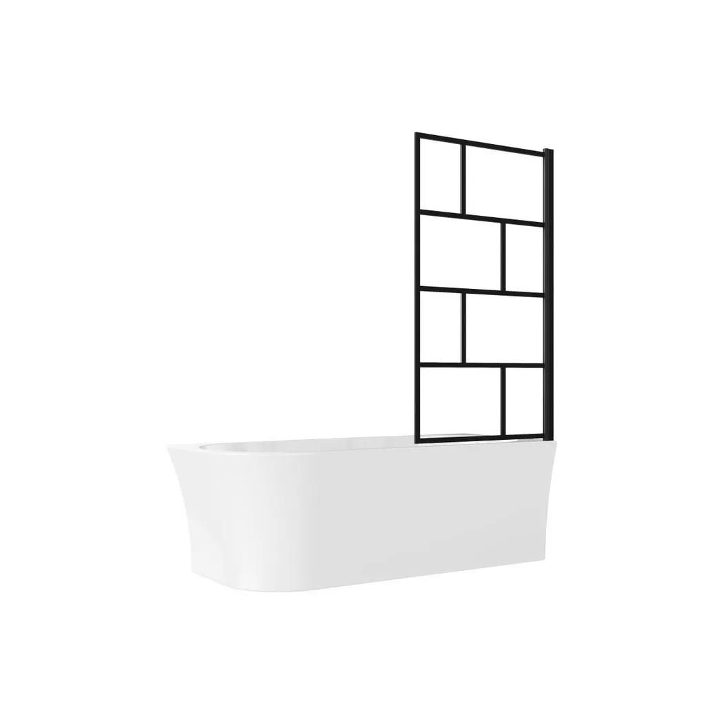 SHOWER DESIGN - Vasca da bagno doccia con parete per vasca da bagno girevole 201 litri - Angolo a destra - PONTICOLA, One Size, Blanco