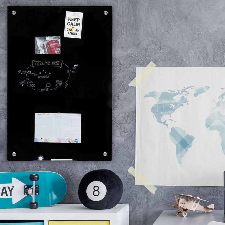 B2X  Tableau magnétique en verre 