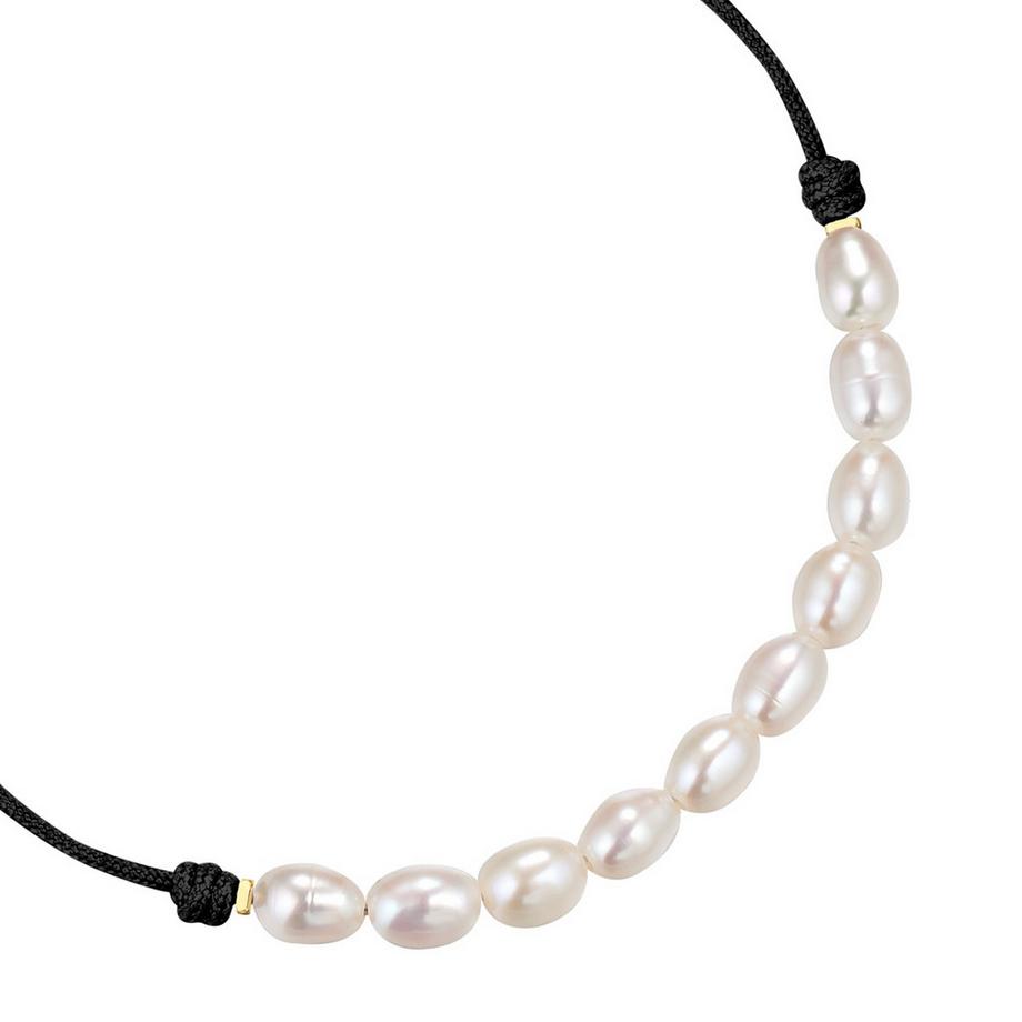 Glanzstücke München  Perlen-Armband Edelstahl Süßwasser-Zuchtperle 