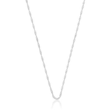 Collier Singapour or blanc 375, 1,5mm, 50cm