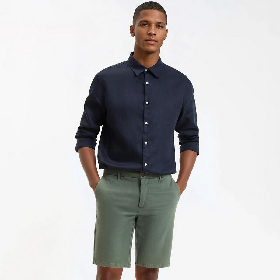 Chemise droite en lin