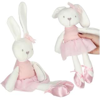 Pricenet  Coniglio mascotte di peluche in abito rosa 42 cm 