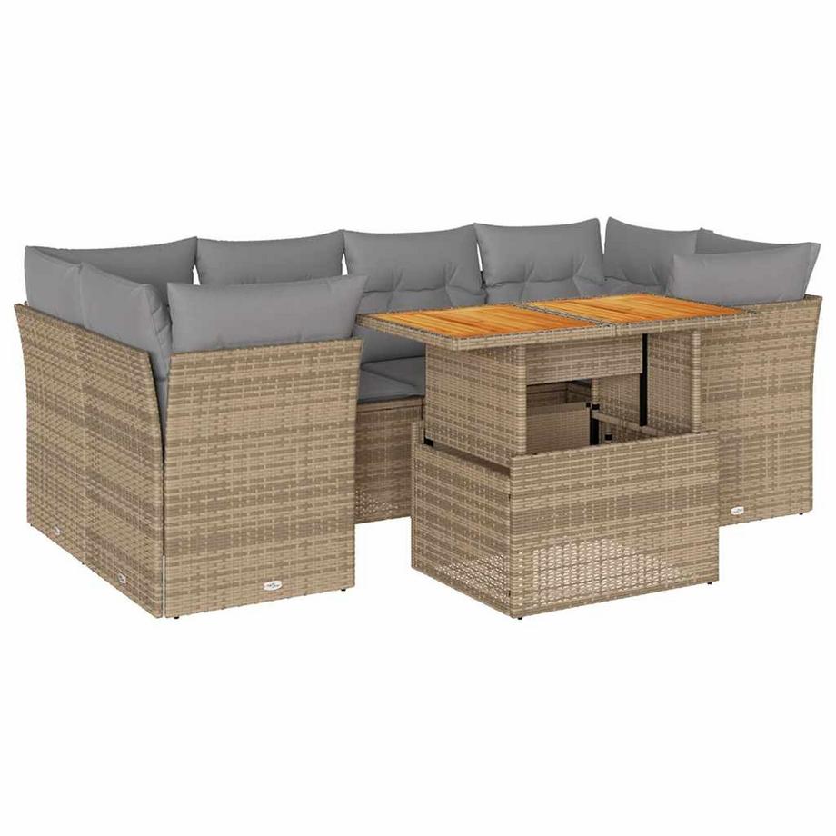 set di divani da giardino Polirattan