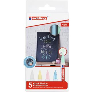 Edding EDDING Chalk Marker 4085 1-2mm, Pastell 5 Stück  