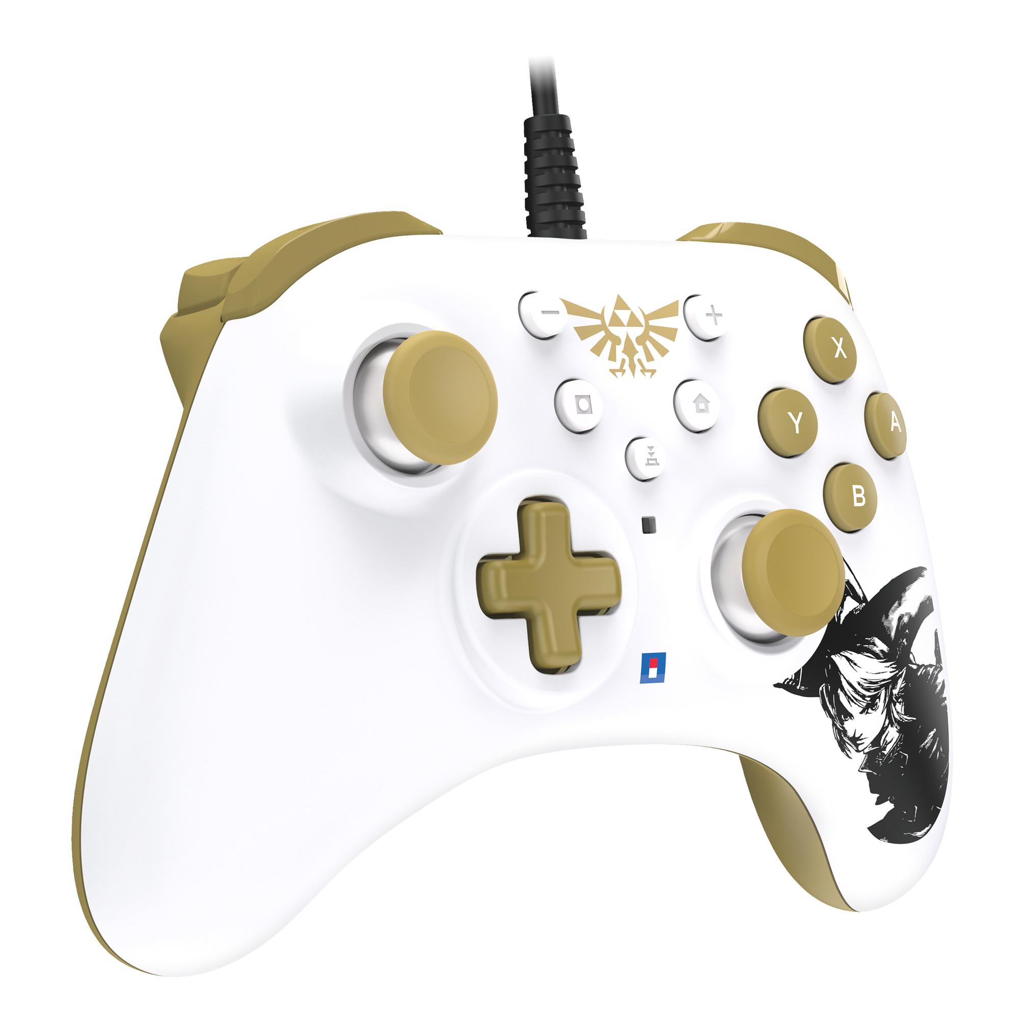 Hori  PAD Turbo Zelda Oro, Bianco Gamepad Nintendo Switch 