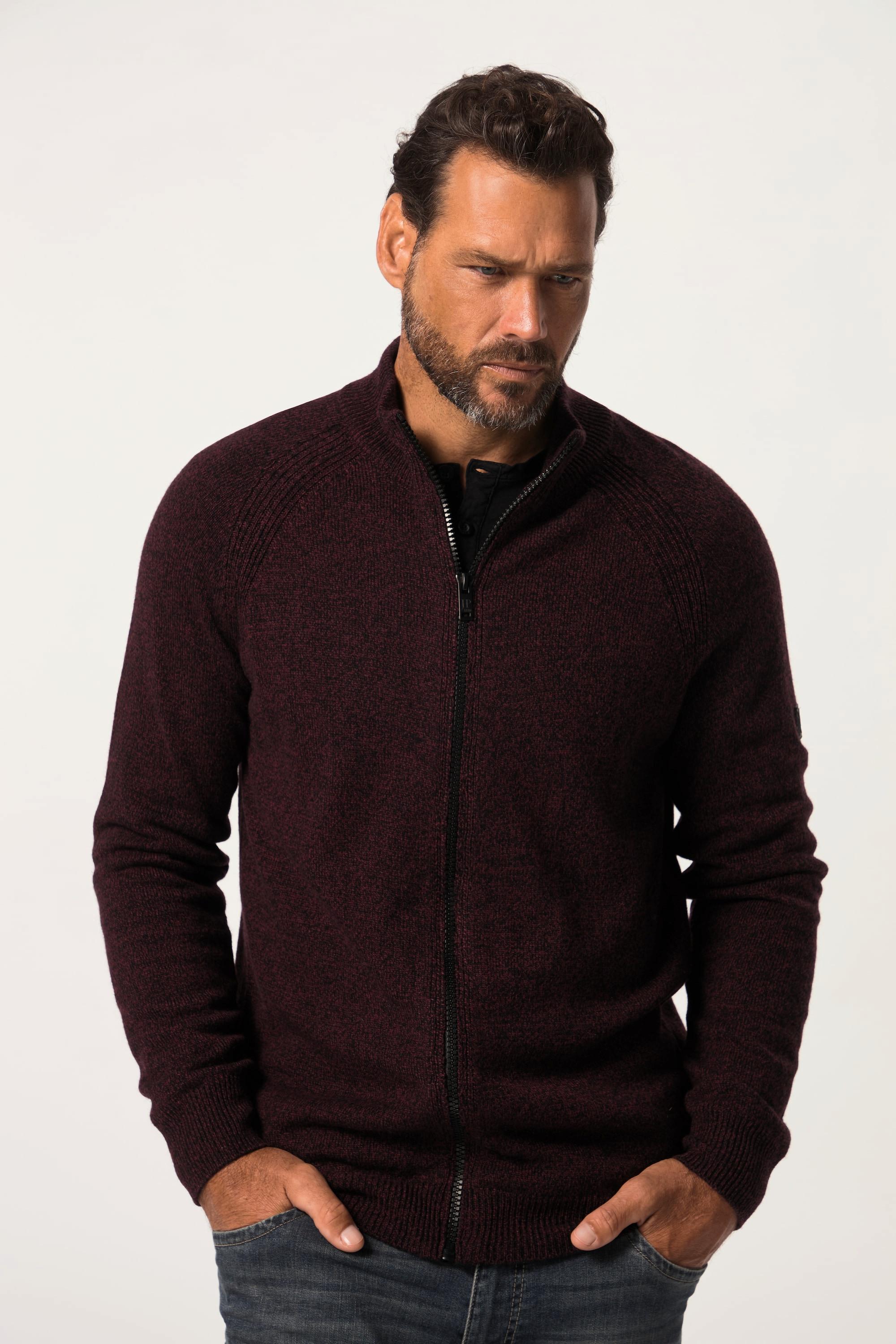 JP1880  Cardigan bicolore con maniche raglan 