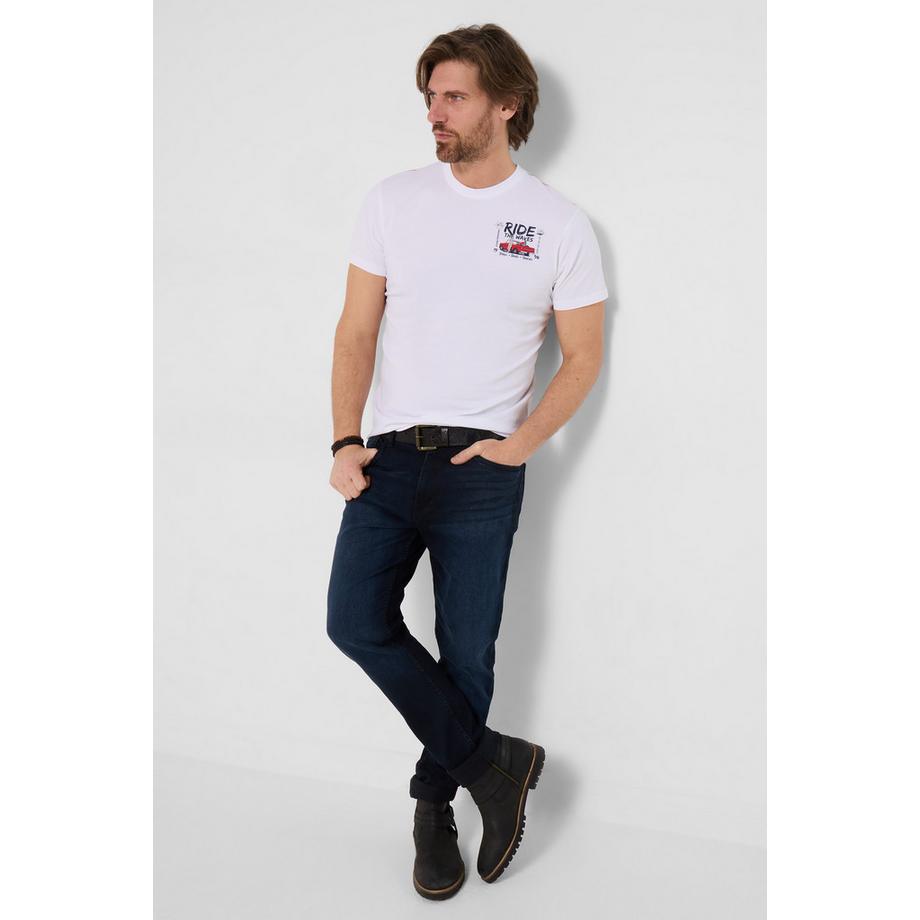 Joe Browns T-Shirt Grafico con Stampa Surf e Bici  