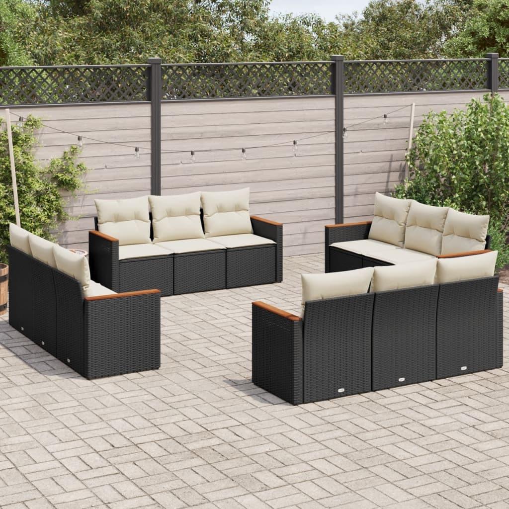 VidaXL set divano da giardino Polirattan  