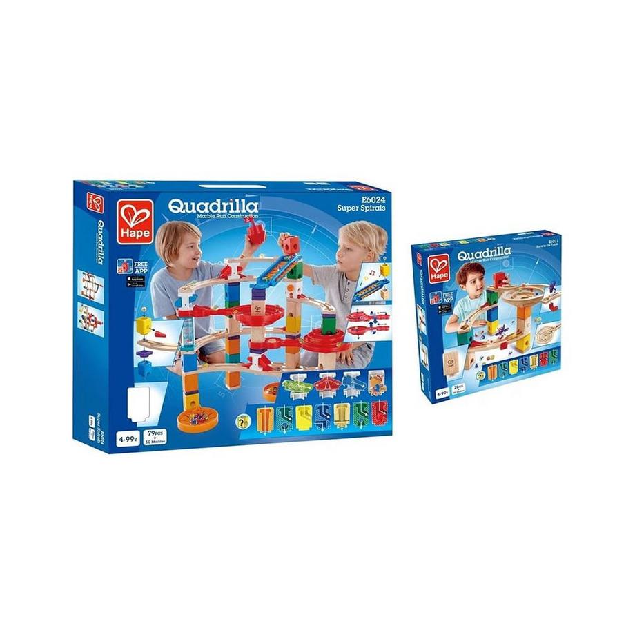 Hape  Quadrilla Super Spiralburg & Endspurt (107Teile) 