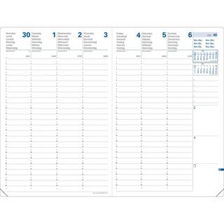 QUO-VADIS Quo Vadis - Terminkalender - 2025 - H24/24 - Die Woche Planning - Mehrsprachig - Impala - Schwarz - Dez/Dez - 16x24 cm - Clairefonta ine-Papier Weiß - Hergestellt in Frankreich  