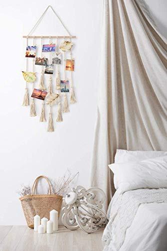 Alopini Makramee Wandbehang Foto Wand Boho Deko Chic gewebt Wandteppich für Home Decor, Schlafzimmer  