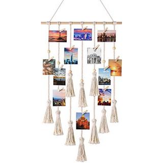 Alopini Makramee Wandbehang Foto Wand Boho Deko Chic gewebt Wandteppich für Home Decor, Schlafzimmer  