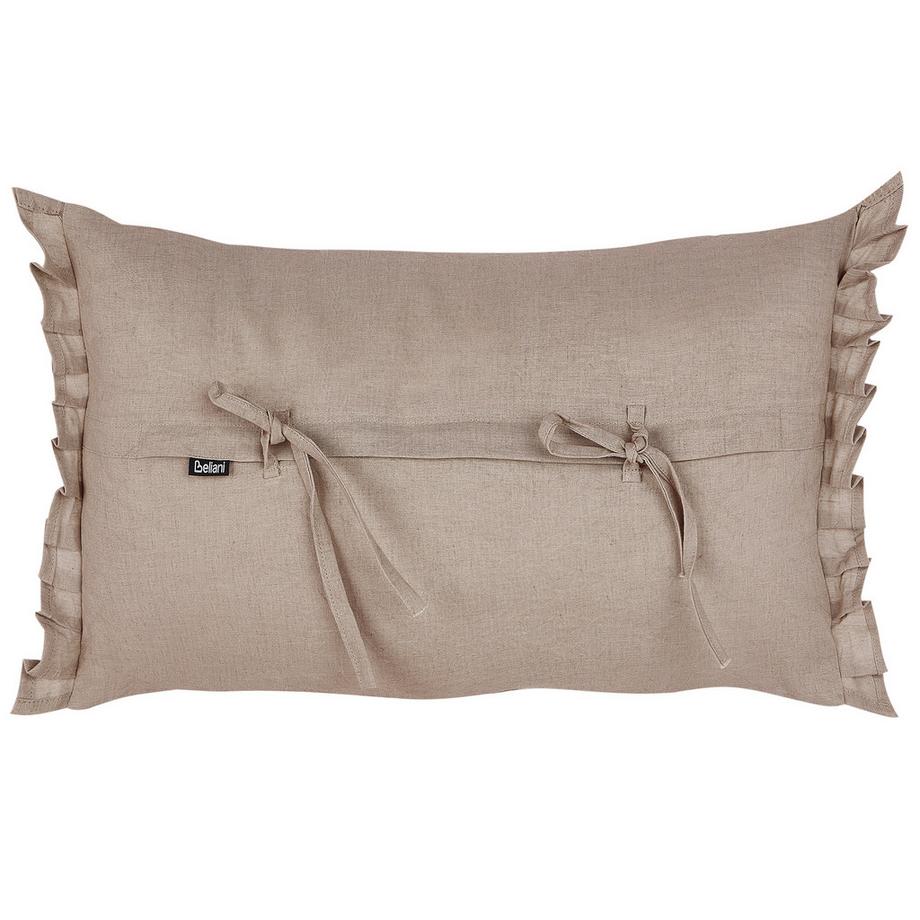 Beliani Lot de 2 coussins décoratifs en Lin Minimaliste SASSAFRAS  