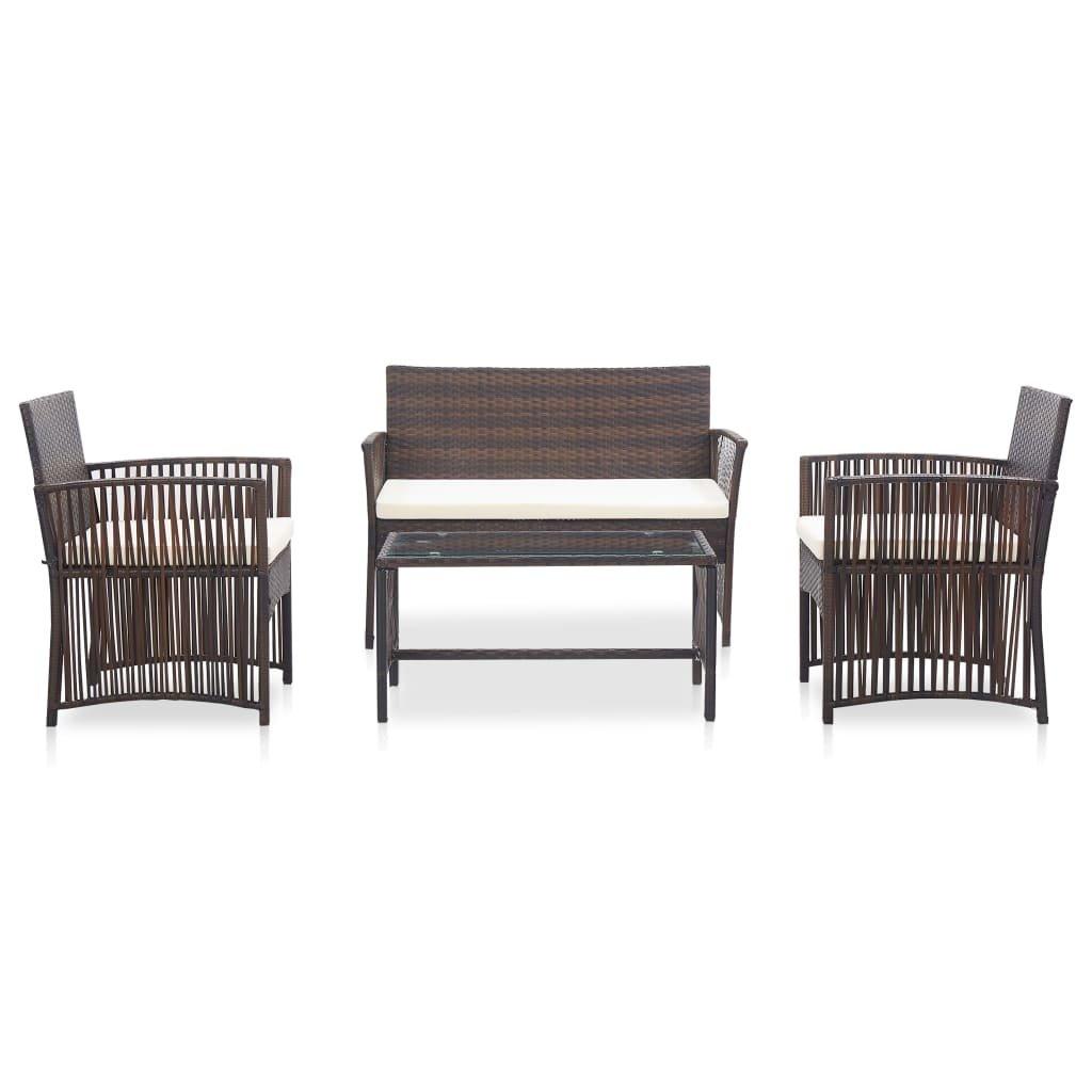 VidaXL set salotto da giardino Polirattan  