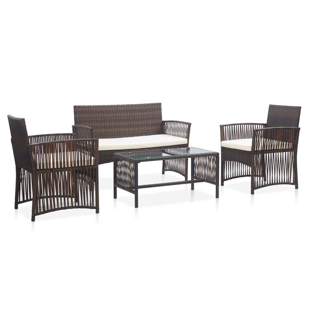 VidaXL Garten-lounge-set poly-rattan  