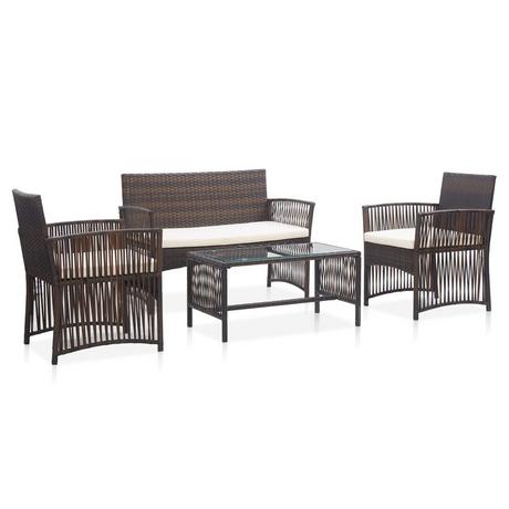 VidaXL set salotto da giardino Polirattan  