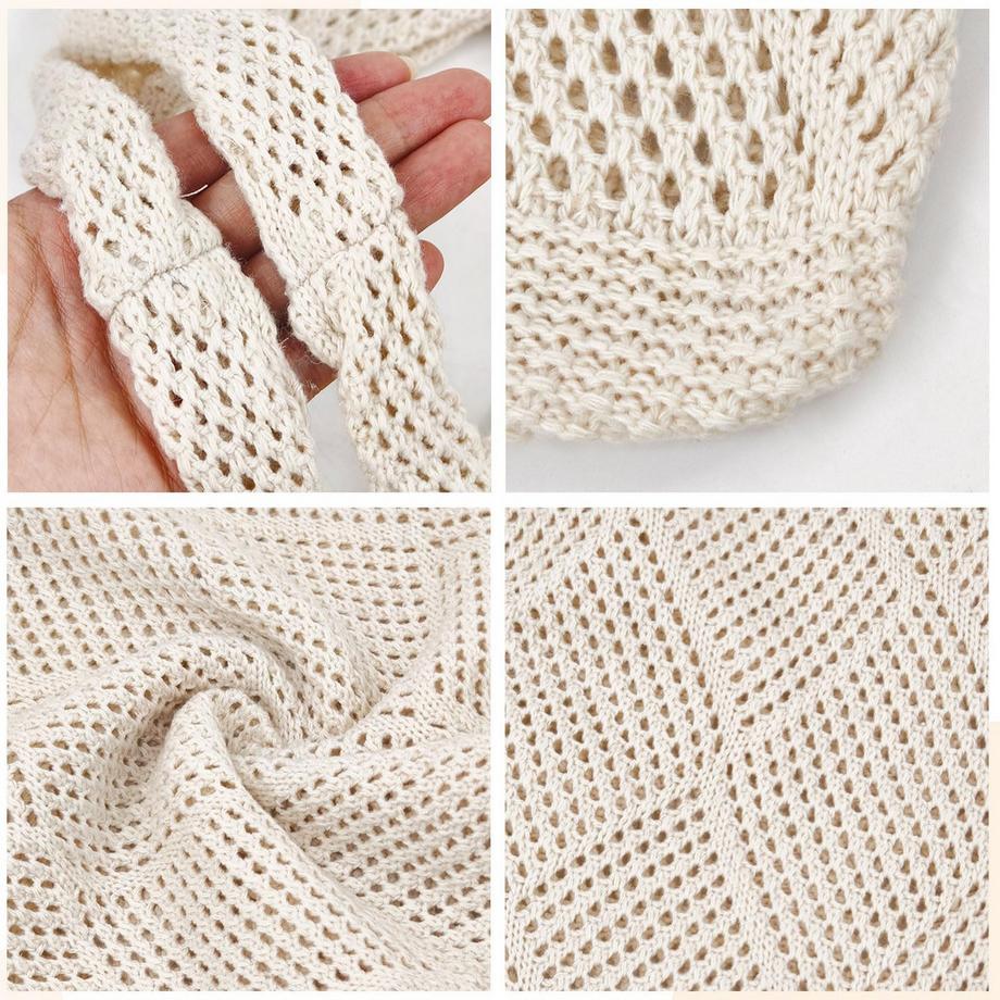 Only-bags.store Gestrickte Strandtasche für Sommerreisen  
