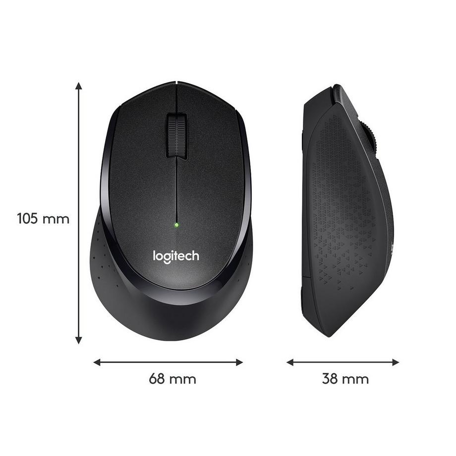 Logitech  M330 Silent Plus Mouse Senza fili (radio) Ottico Nero 3 Tasti 1000 dpi 