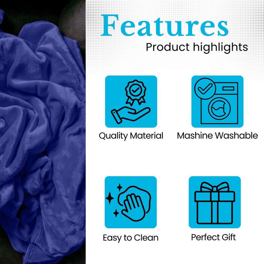 Intirilife Couverture Douce et Moelleuse  