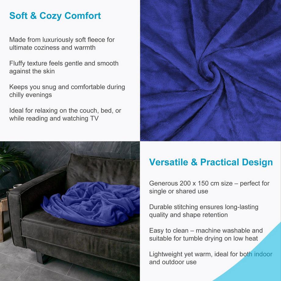 Intirilife Couverture Douce et Moelleuse  