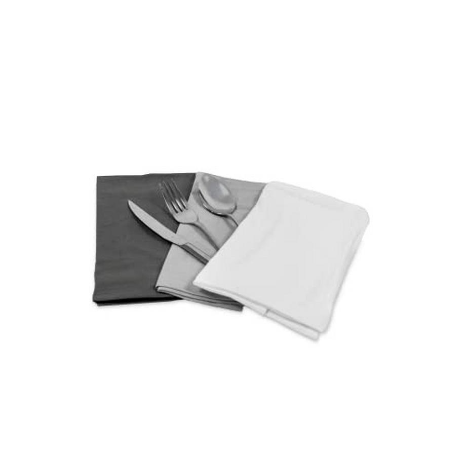 Alopini 12 serviettes de table agréablement douces gris clair I 100% coton biologique durable  