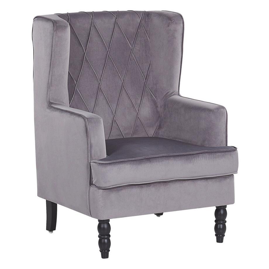 Beliani Fauteuil en Velours Rétro SANDSET  