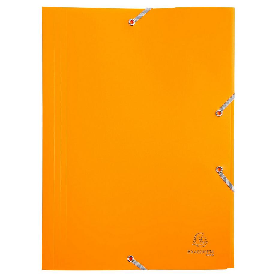 Exacompta Chemise à élastiques 3 rabats polypropylène 4/10e Opaque Eco - A4 - x 60  