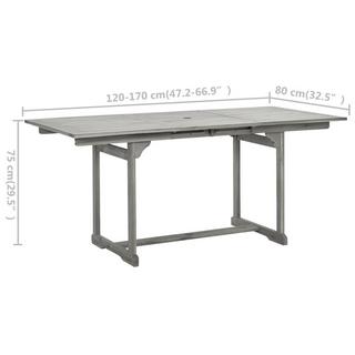 VidaXL Table de jardin bois d'acacia  