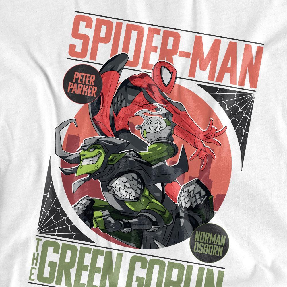 Spider-Man Vs Green Goblin T-Shirt Stampata  