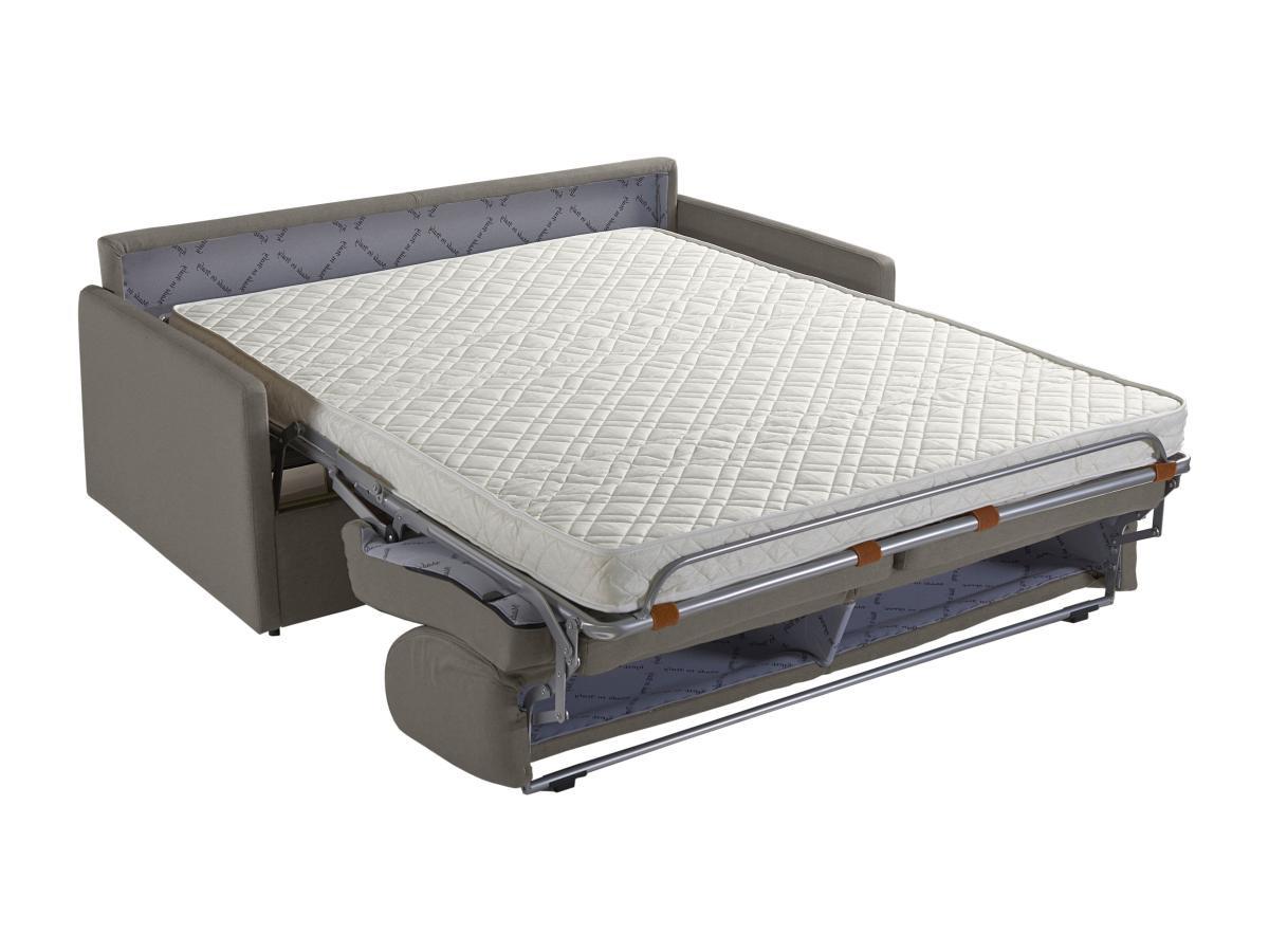 Vente-unique Canapé 4 places conible express en tissu CALIFE CouchageMatelas  